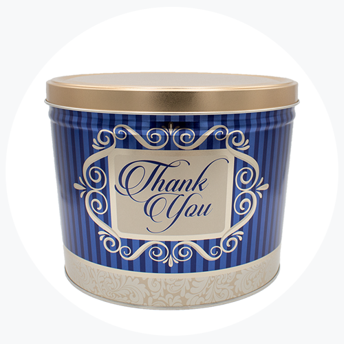 "Thank You" Popcorn Tin (2 Gallon - 2 Flavors)