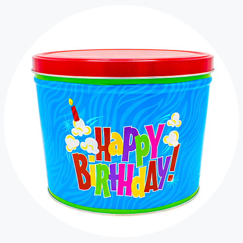 Birthday Pop Popcorn Tin (2 Gallon - 2 Flavors)