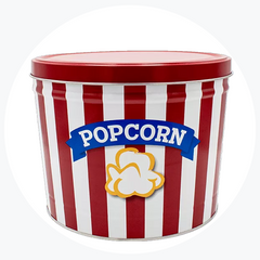 Red & White Popcorn Tin (2 Gallon - 2 Flavors)