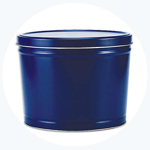 Solid Blue Popcorn Tin (2 Gallon - 2 Flavors)