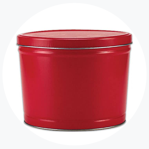 Solid Red Popcorn Tin (2 Gallon - 3 Flavors)