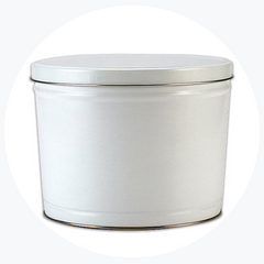 Solid White Popcorn Tin (2 Gallon - 2 Flavors)